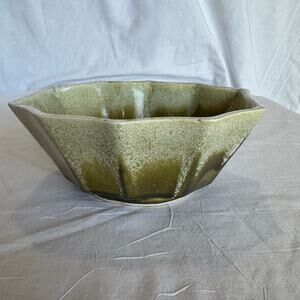 Vintage Planter Green Drip Glaze by California Pottery